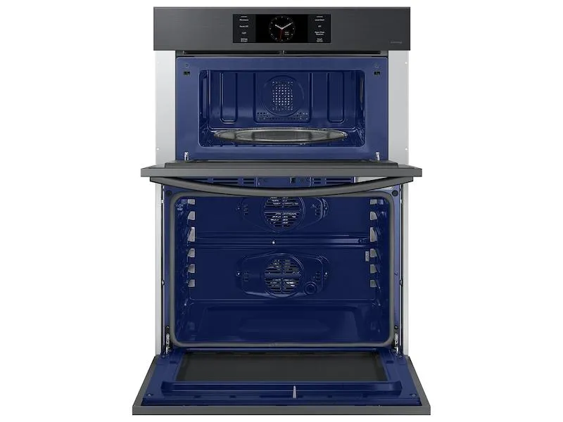Samsung NQ70CG700DMT Bespoke 30" Microwave Combination Wall Oven With With Flex Duo&#8482; In Matte Black Steel