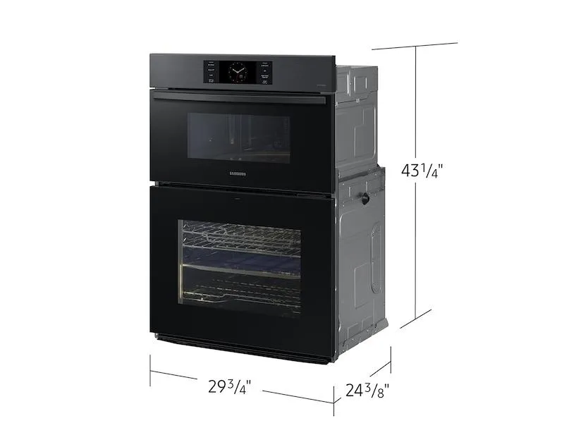 Samsung NQ70CG700DMT Bespoke 30" Microwave Combination Wall Oven With With Flex Duo&#8482; In Matte Black Steel