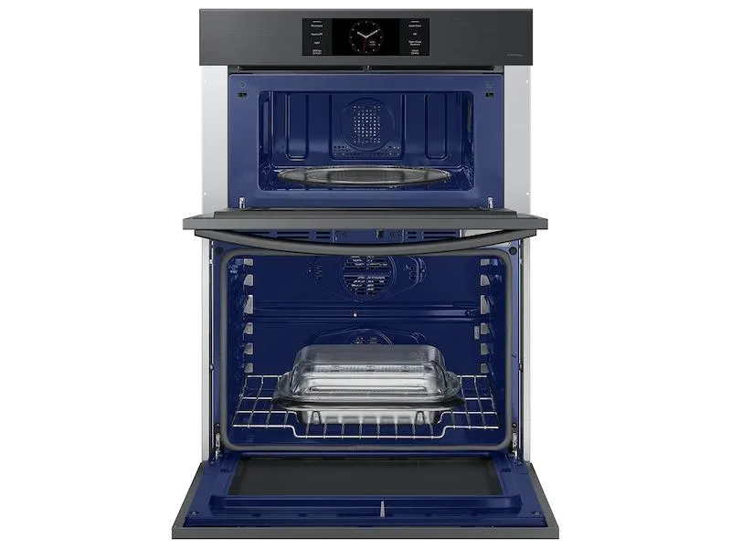 Samsung NQ70CG700DMT Bespoke 30" Microwave Combination Wall Oven With With Flex Duo&#8482; In Matte Black Steel