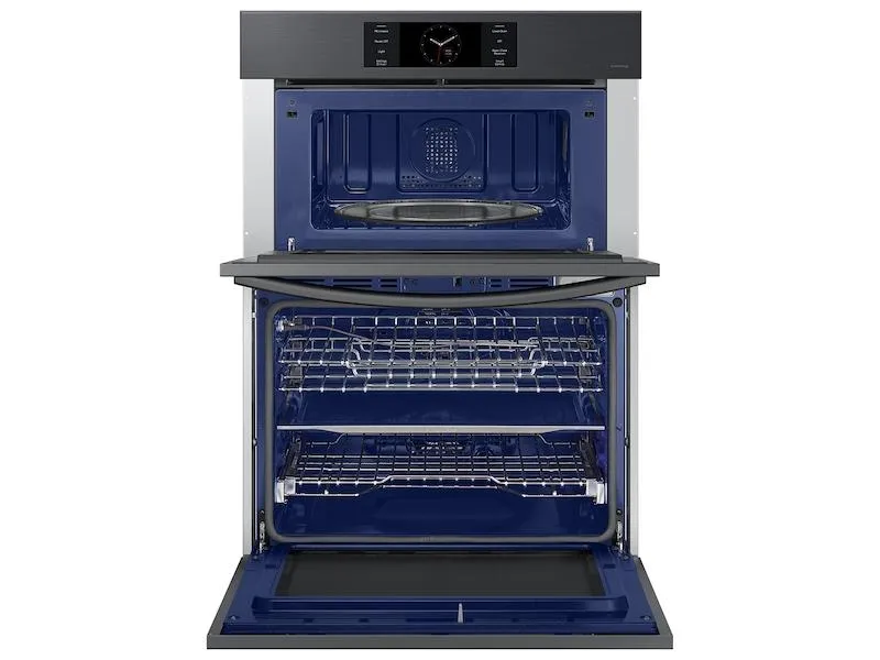 Samsung NQ70CG700DMT Bespoke 30" Microwave Combination Wall Oven With With Flex Duo&#8482; In Matte Black Steel