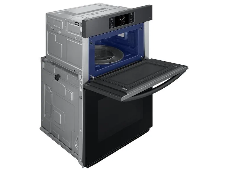 Samsung NQ70CG700DMT Bespoke 30" Microwave Combination Wall Oven With With Flex Duo&#8482; In Matte Black Steel