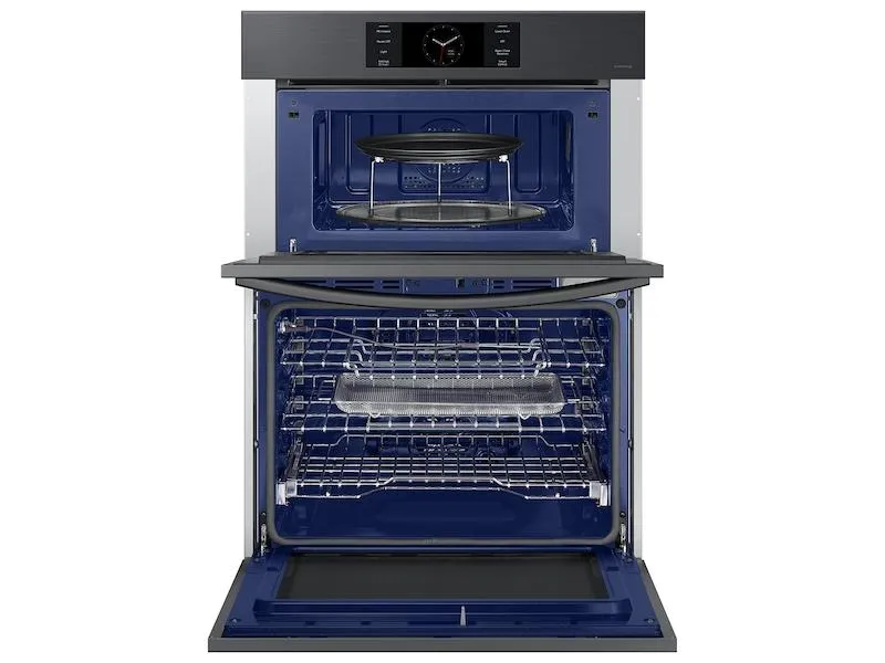 Samsung NQ70CG700DMT Bespoke 30" Microwave Combination Wall Oven With With Flex Duo&#8482; In Matte Black Steel