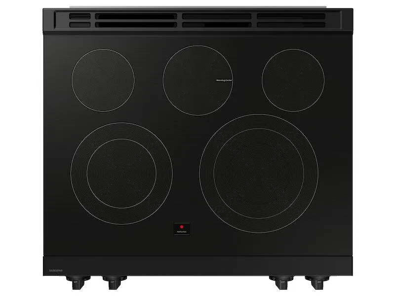 Samsung NSE6DB830012 Bespoke 6.3 Cu. Ft. Smart Slide-In Electric Range With Air Fry & Precision Knobs In White Glass