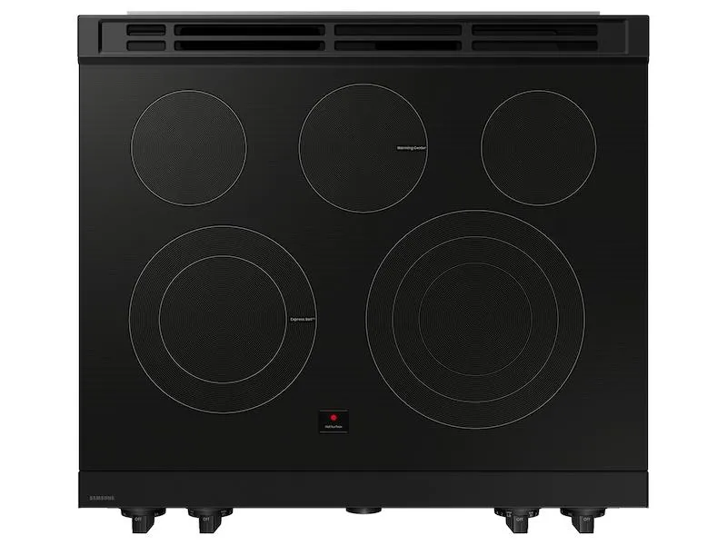Samsung NSE6DB870012 Bespoke 6.3 Cu. Ft. Smart Slide-In Electric Range With Smart Oven Camera & Illuminated Precision Knobs In White Glass