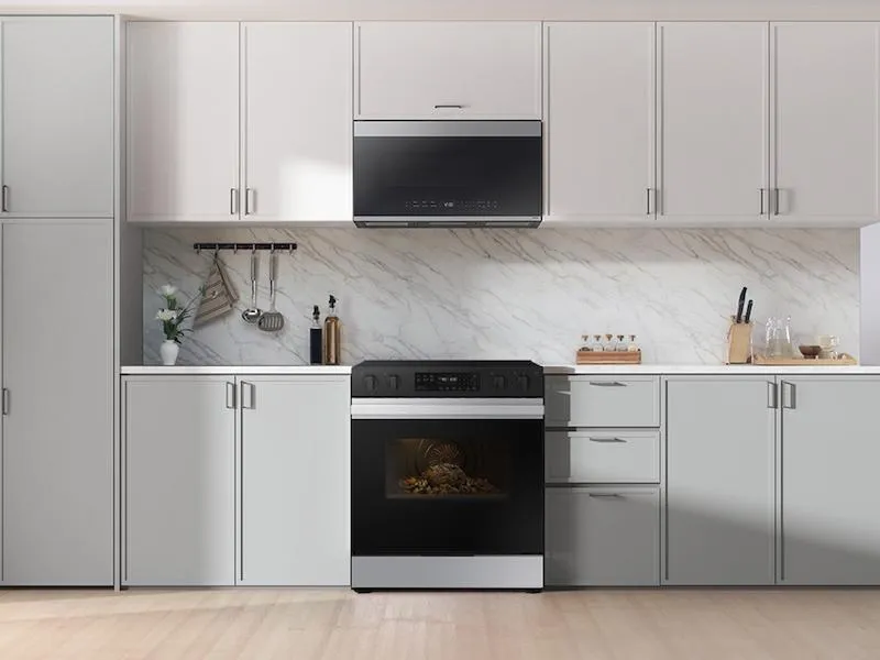 Samsung NSE6DG8100SR Bespoke 6.3 Cu. Ft. Smart Slide-In Electric Range With Precision Knobs In Stainless Steel