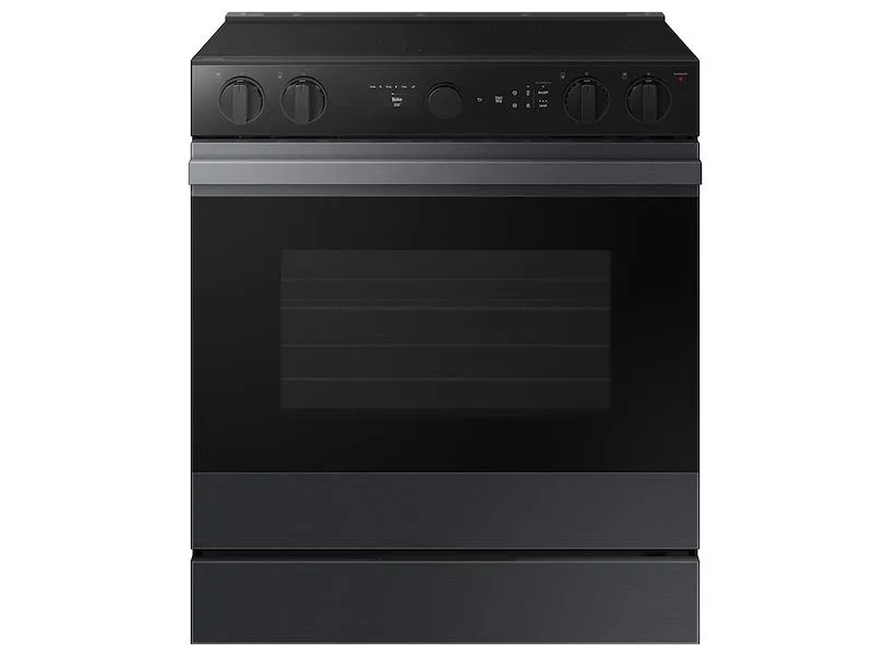 Samsung NSE6DG8502MT Bespoke 6.3 Cu. Ft. Smart Slide-In Energy Star Certified Electric Range With Air Fry In Matte Black Steel