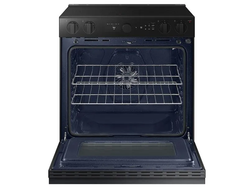 Samsung NSE6DG8502MT Bespoke 6.3 Cu. Ft. Smart Slide-In Energy Star Certified Electric Range With Air Fry In Matte Black Steel