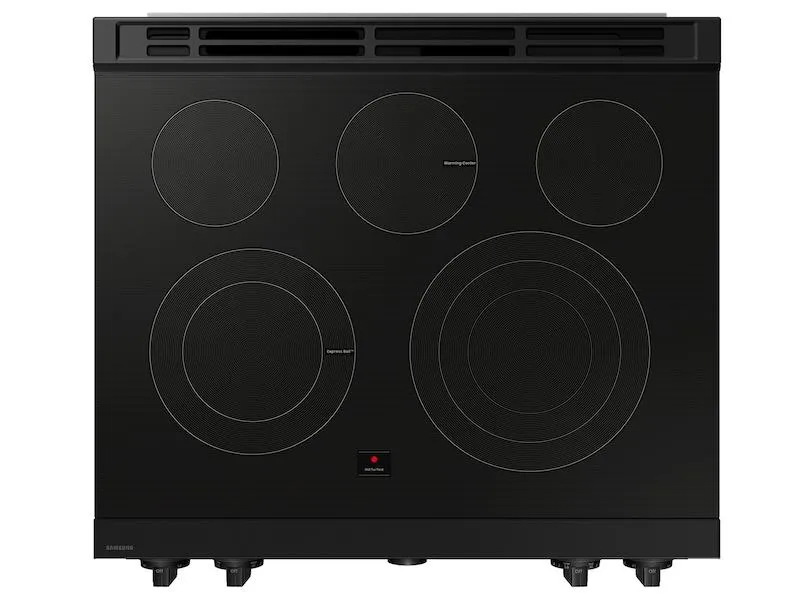 Samsung NSE6DG8502MT Bespoke 6.3 Cu. Ft. Smart Slide-In Energy Star Certified Electric Range With Air Fry In Matte Black Steel