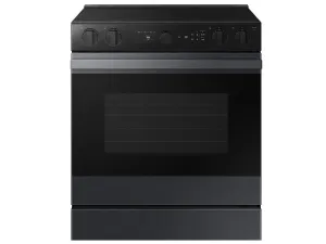 Samsung NSE6DG8502MT Bespoke 6.3 Cu. Ft. Smart Slide-In Energy Star Certified Electric Range With Air Fry In Matte Black Steel