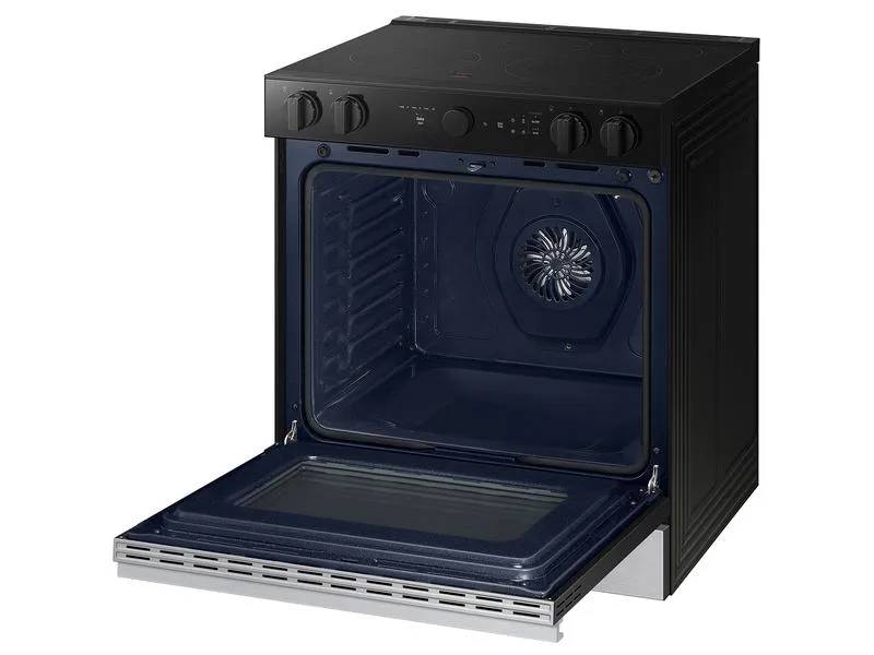 Samsung NSE6DG8700SR Bespoke 6.3 Cu. Ft. Smart Slide-In Electric Range With Smart Oven Camera & Illuminated Precision Knobs In Stainless Steel