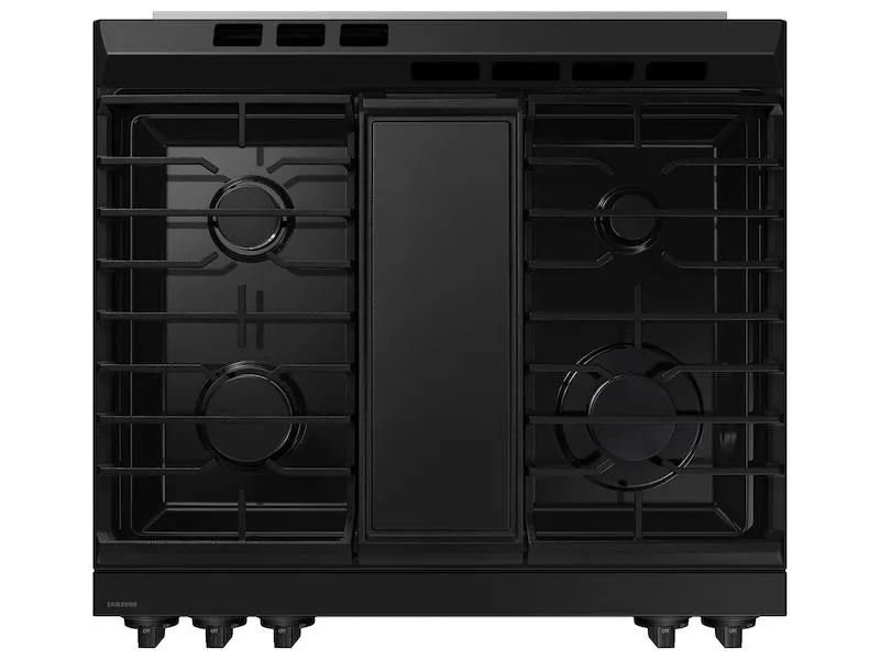 Samsung NSG6DB830012 Bespoke 6.0 Cu. Ft. Smart Slide-In Gas Range With Air Fry & Precision Knobs In White Glass