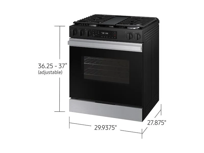 Samsung NSG6DG8300SR Bespoke 6.0 Cu. Ft. Smart Slide-In Gas Range With Air Fry & Precision Knobs In Stainless Steel