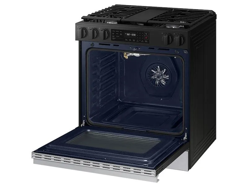 Samsung NSG6DG8300SR Bespoke 6.0 Cu. Ft. Smart Slide-In Gas Range With Air Fry & Precision Knobs In Stainless Steel