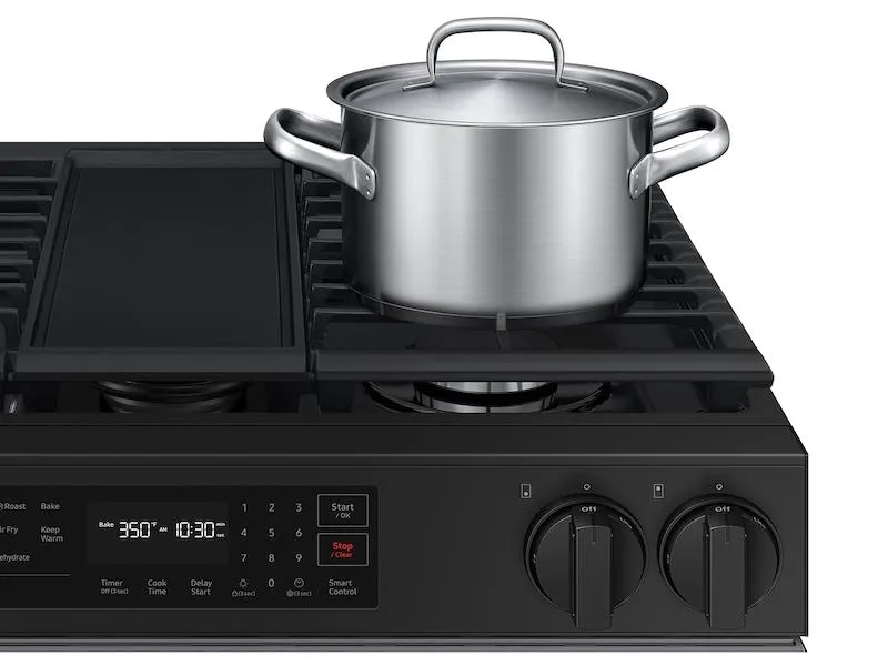 Samsung NSG6DG8300SR Bespoke 6.0 Cu. Ft. Smart Slide-In Gas Range With Air Fry & Precision Knobs In Stainless Steel
