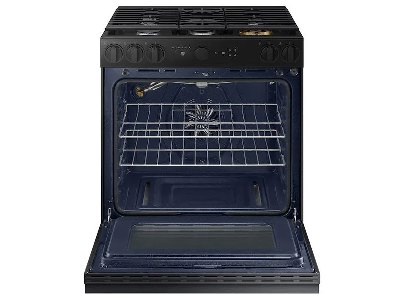 Samsung NSG6DG8500MT Bespoke 6.0 Cu. Ft. Smart Slide-In Gas Range With Air Sous Vide & Air Fry In Matte Black Steel