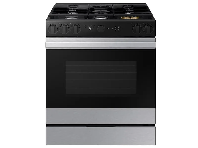 Samsung NSG6DG8500SR Bespoke 6.0 Cu. Ft. Smart Slide-In Gas Range With Air Sous Vide & Air Fry In Stainless Steel