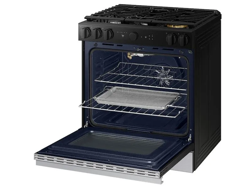 Samsung NSG6DG8500SR Bespoke 6.0 Cu. Ft. Smart Slide-In Gas Range With Air Sous Vide & Air Fry In Stainless Steel
