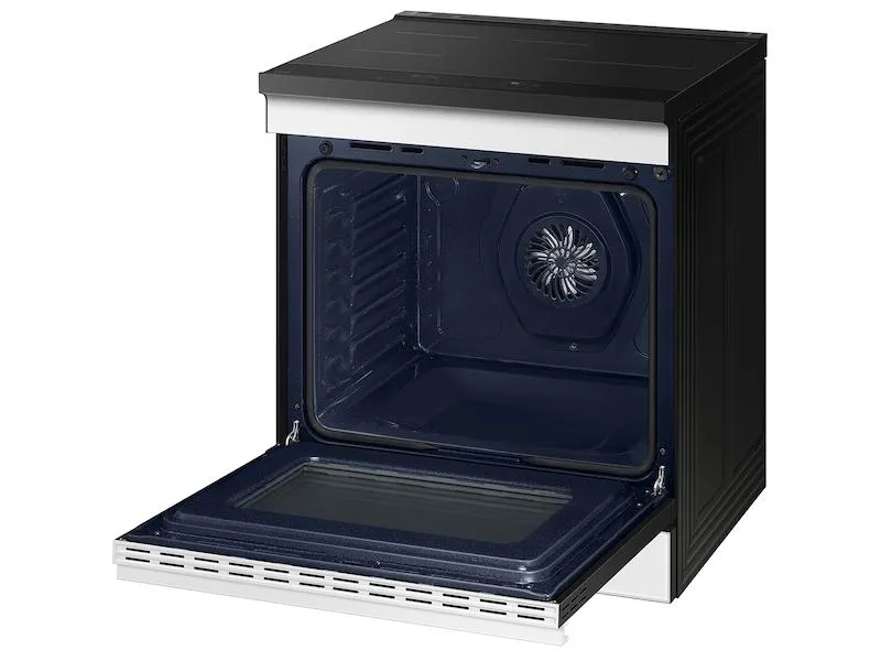 Samsung NSI6DB930012 Bespoke 6.3 Cu. Ft. Smart Slide-In Induction Range With Anti-Scratch Glass Cooktop & Air Fry In White Glass