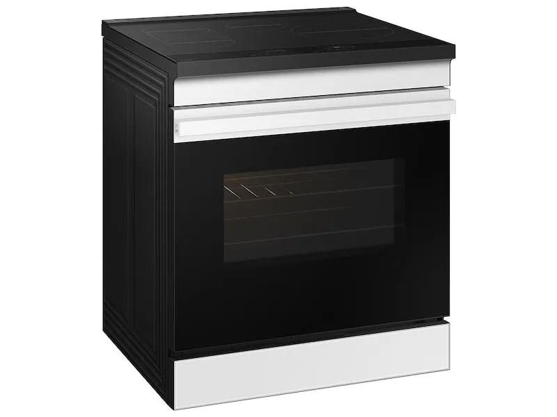 Samsung NSI6DB930012 Bespoke 6.3 Cu. Ft. Smart Slide-In Induction Range With Anti-Scratch Glass Cooktop & Air Fry In White Glass