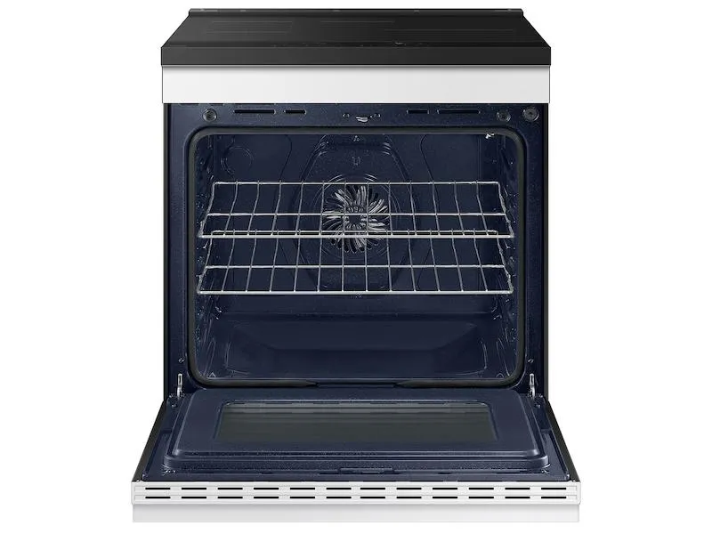 Samsung NSI6DB930012 Bespoke 6.3 Cu. Ft. Smart Slide-In Induction Range With Anti-Scratch Glass Cooktop & Air Fry In White Glass