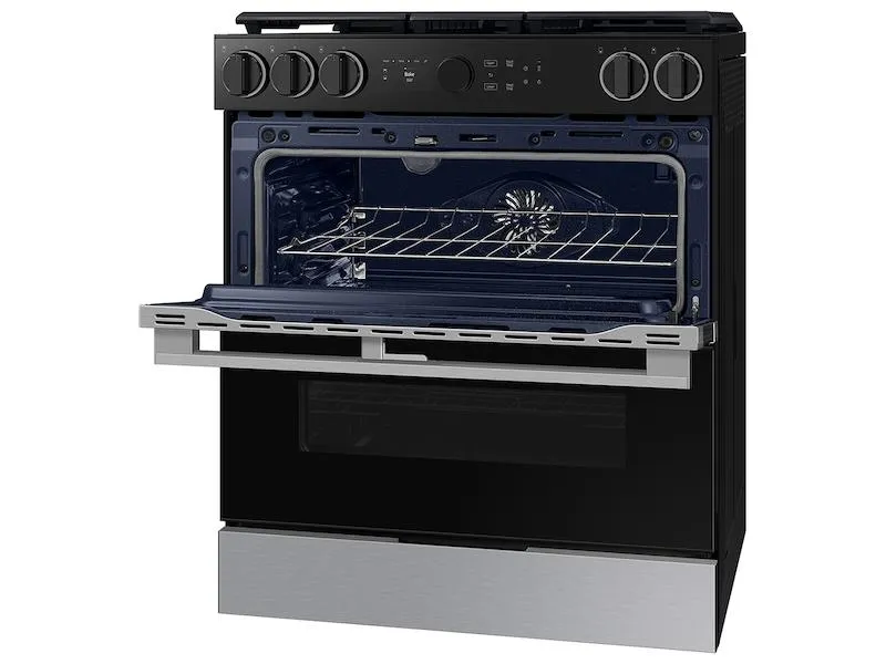 Samsung NSY6DG8550SR Bespoke Smart Slide-In Dual Fuel Range 6.3 Cu. Ft. With Flex Duo&#8482; & Illuminated Precision Knobs In Stainless Steel