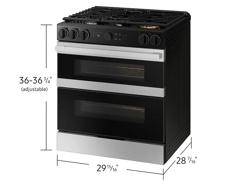 Samsung NSY6DG8550SR Bespoke Smart Slide-In Dual Fuel Range 6.3 Cu. Ft. With Flex Duo&#8482; & Illuminated Precision Knobs In Stainless Steel