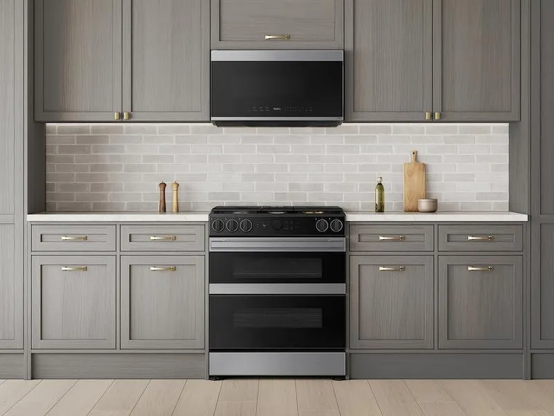 Samsung NSY6DG8550SR Bespoke Smart Slide-In Dual Fuel Range 6.3 Cu. Ft. With Flex Duo&#8482; & Illuminated Precision Knobs In Stainless Steel