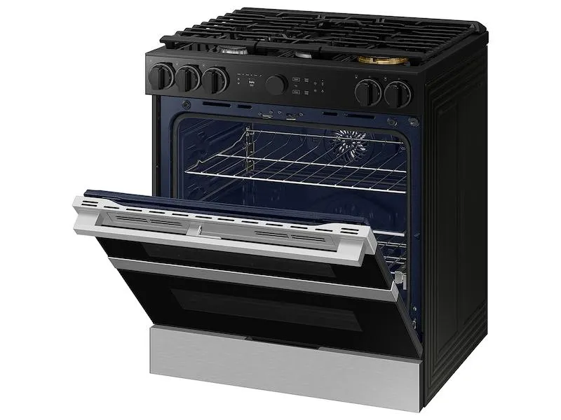 Samsung NSY6DG8550SR Bespoke Smart Slide-In Dual Fuel Range 6.3 Cu. Ft. With Flex Duo&#8482; & Illuminated Precision Knobs In Stainless Steel