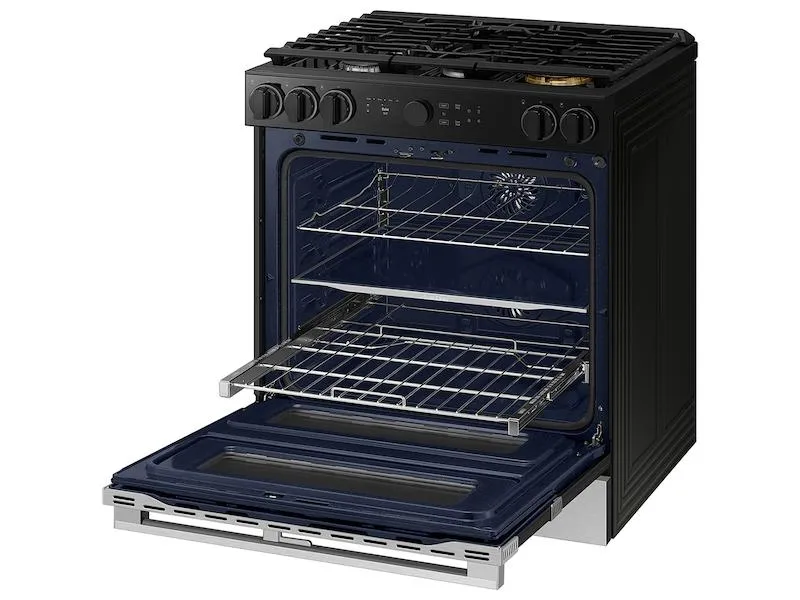Samsung NSY6DG8550SR Bespoke Smart Slide-In Dual Fuel Range 6.3 Cu. Ft. With Flex Duo&#8482; & Illuminated Precision Knobs In Stainless Steel