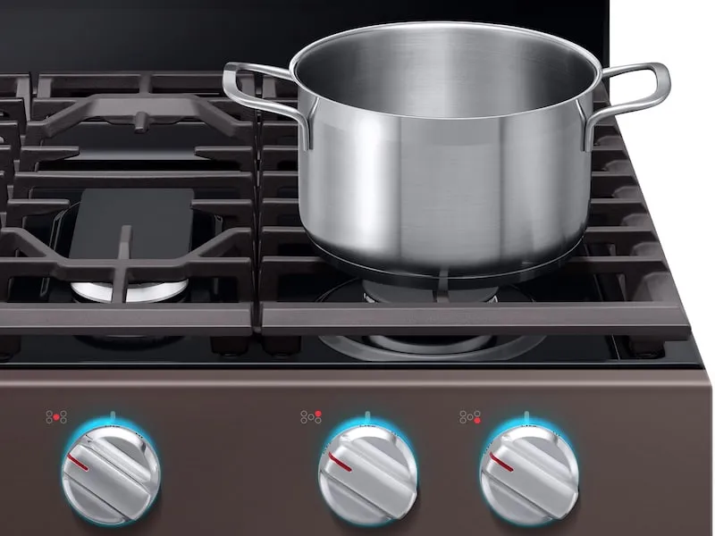 Samsung NX58R6631ST 5.8 Cu. Ft. Freestanding Gas Range With True Convection In Tuscan Stainless Steel