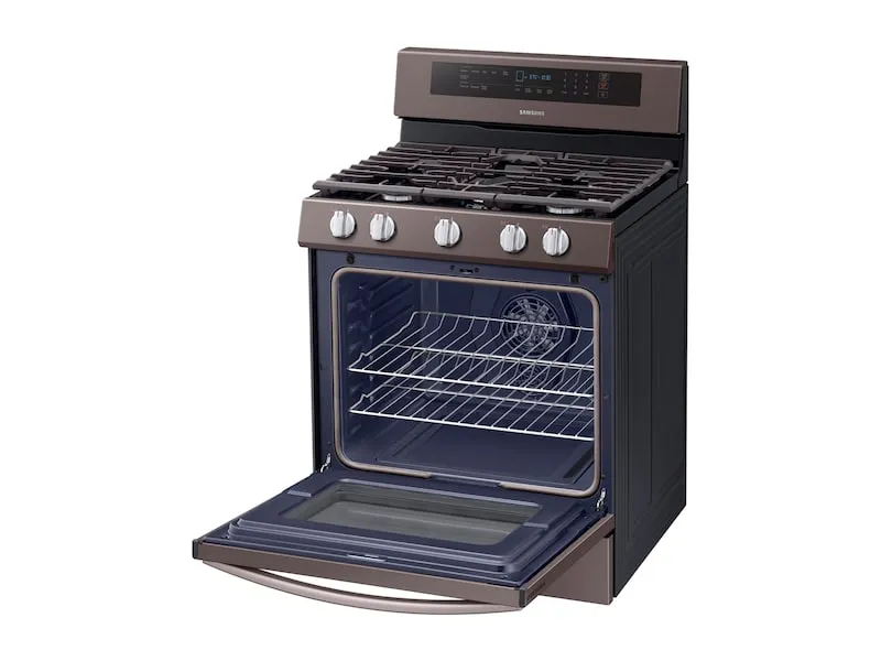Samsung NX58R6631ST 5.8 Cu. Ft. Freestanding Gas Range With True Convection In Tuscan Stainless Steel
