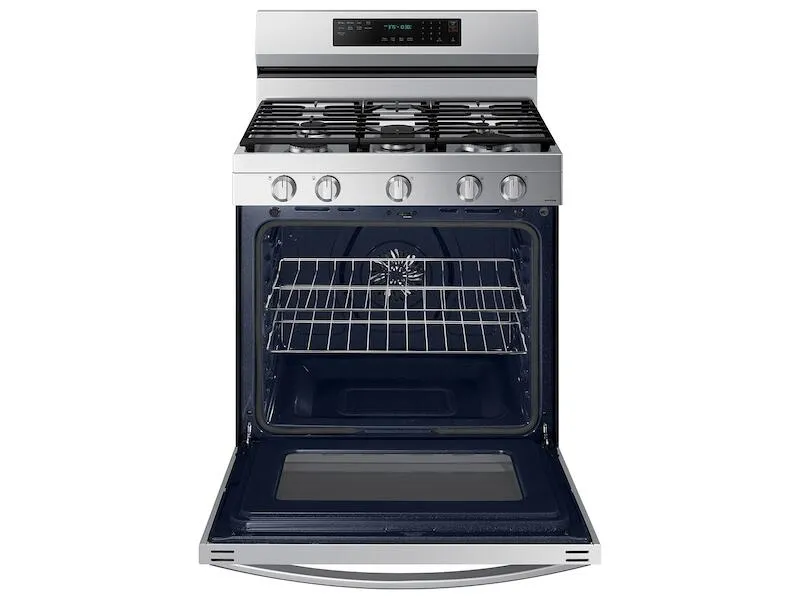 Samsung NX60A6711SS 6.0 Cu. Ft. Smart Freestanding Gas Range With No-Preheat Air Fry, Convection  & Stainless Cooktop In Stainless Steel