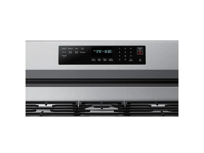 Samsung NX60A6711SS 6.0 Cu. Ft. Smart Freestanding Gas Range With No-Preheat Air Fry, Convection  & Stainless Cooktop In Stainless Steel