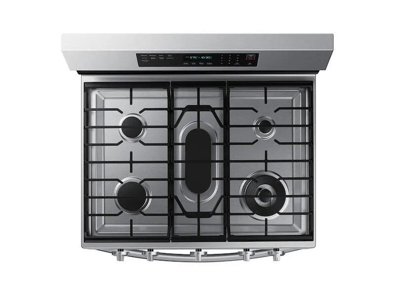Samsung NX60A6711SS 6.0 Cu. Ft. Smart Freestanding Gas Range With No-Preheat Air Fry, Convection  & Stainless Cooktop In Stainless Steel