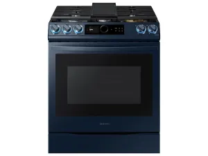 Samsung NX60A8711QN 6.0 Cu. Ft. Smart Bespoke Slide-In Gas Range With Smart Dial & Air Fry In Navy Steel