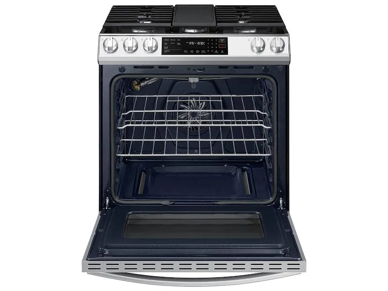 Samsung NX60CB831512 Bespoke 6.0 Cu. Ft. Smart Slide-In Gas Range With Air Fry & Convection In White Glass