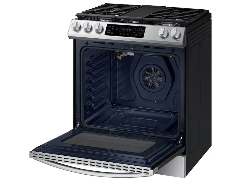 Samsung NX60T8311SS 6.0 Cu. Ft. Front Control Slide-In Gas Range With Convection & Wi-Fi In Stainless Steel