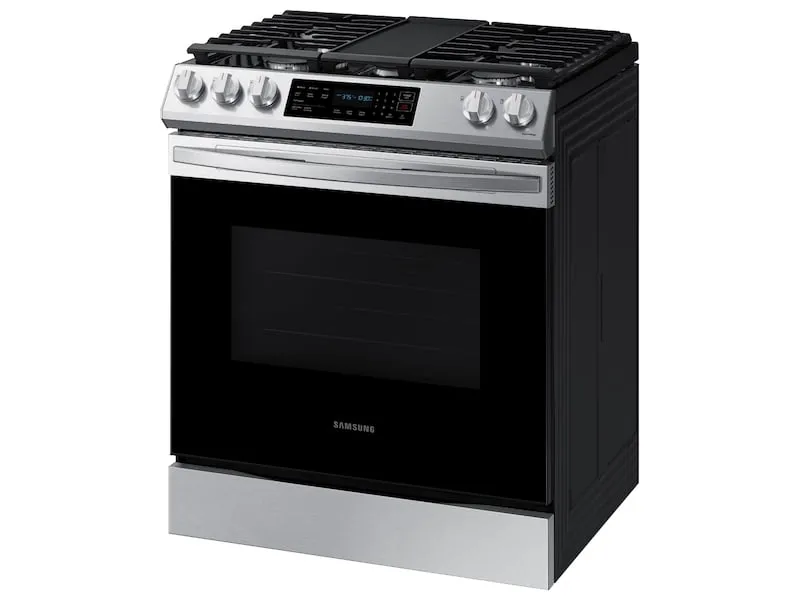 Samsung NX60T8311SS 6.0 Cu. Ft. Front Control Slide-In Gas Range With Convection & Wi-Fi In Stainless Steel