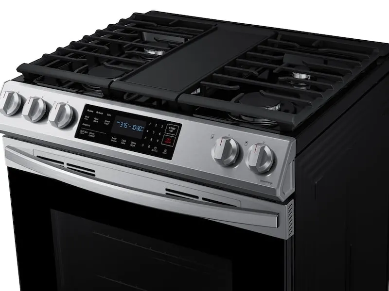 Samsung NX60T8311SS 6.0 Cu. Ft. Front Control Slide-In Gas Range With Convection & Wi-Fi In Stainless Steel
