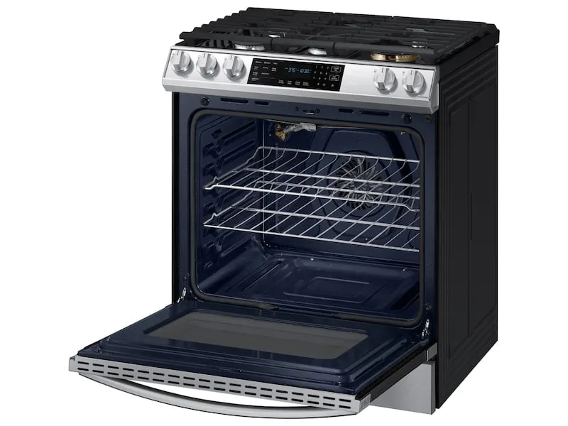 Samsung NX60T8511SS 6.0 Cu. Ft. Front Control Slide-In Gas Range With Air Fry & Wi-Fi In Stainless Steel