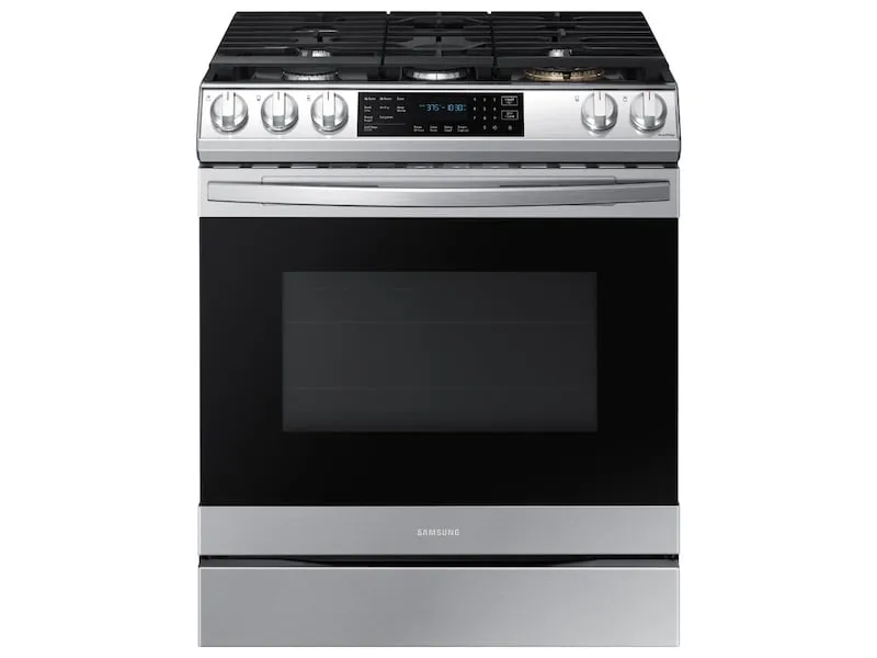 Samsung NX60T8511SS 6.0 Cu. Ft. Front Control Slide-In Gas Range With Air Fry & Wi-Fi In Stainless Steel