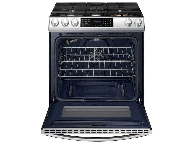 Samsung NX60T8511SS 6.0 Cu. Ft. Front Control Slide-In Gas Range With Air Fry & Wi-Fi In Stainless Steel