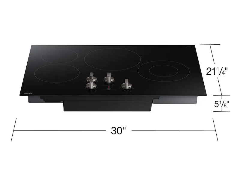 Samsung NZ30FG5332RK 30" Electric Energy Star Certified Cooktop With 4 Elements In Black