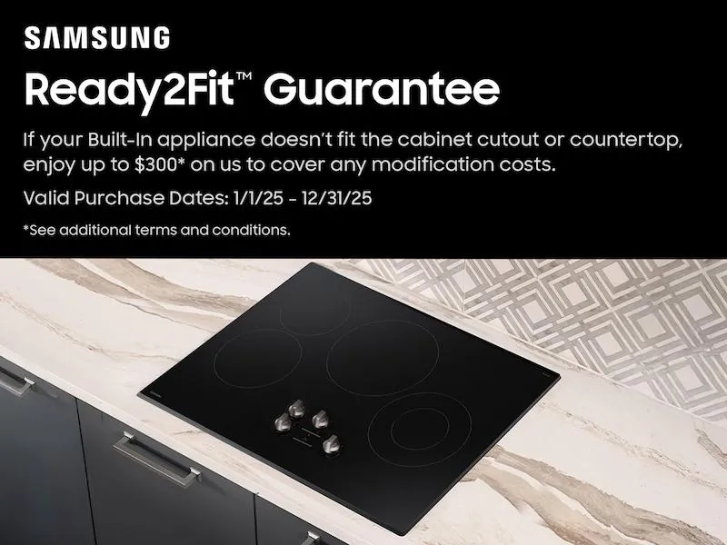 Samsung NZ30FG5332RK 30" Electric Energy Star Certified Cooktop With 4 Elements In Black