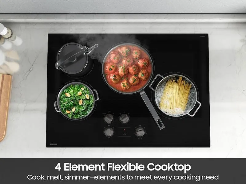Samsung NZ30FG5332RK 30" Electric Energy Star Certified Cooktop With 4 Elements In Black