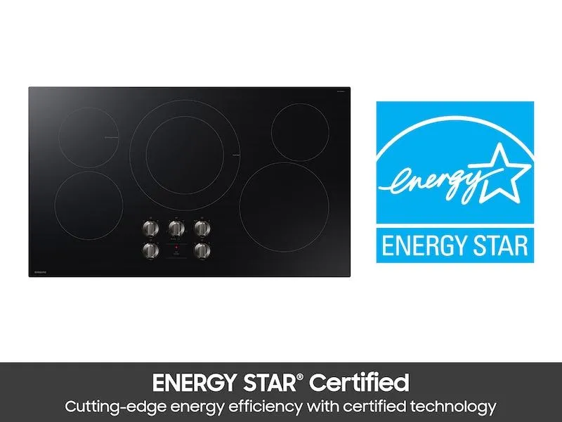 Samsung NZ36FG5332RK 36" Electric Energy Star Certified Cooktop With 5 Elements In Black