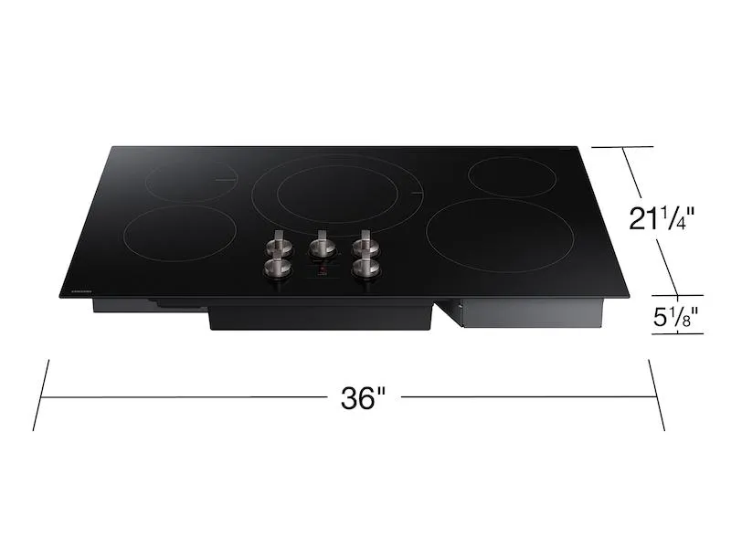 Samsung NZ36FG5332RK 36" Electric Energy Star Certified Cooktop With 5 Elements In Black