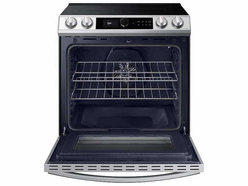 Samsung NE63BB871112 Bespoke Smart Slide-In Electric Range 6.3 Cu. Ft. With Smart Dial & Air Fry In White Glass