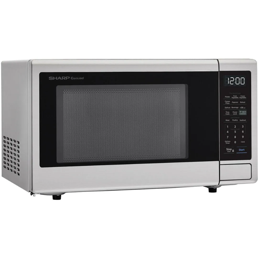Sharp 1.1 cu. ft. 21 in. Countertop Microwave with Alexa-Enabled Controls in Stainless Steel (SMC1139FS)