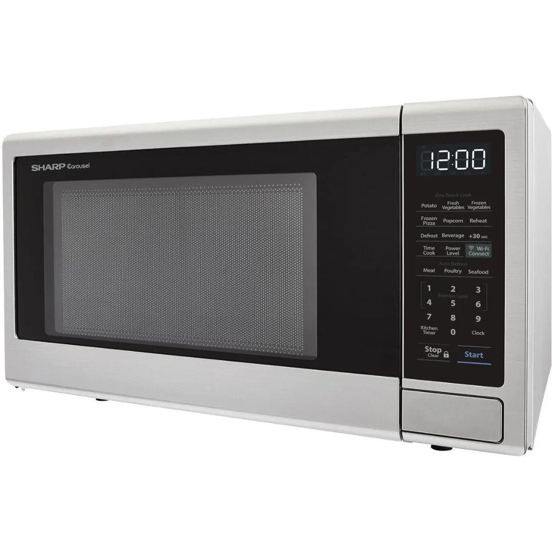 Sharp 1.1 cu. ft. 21 in. Countertop Microwave with Alexa-Enabled Controls in Stainless Steel (SMC1139FS)